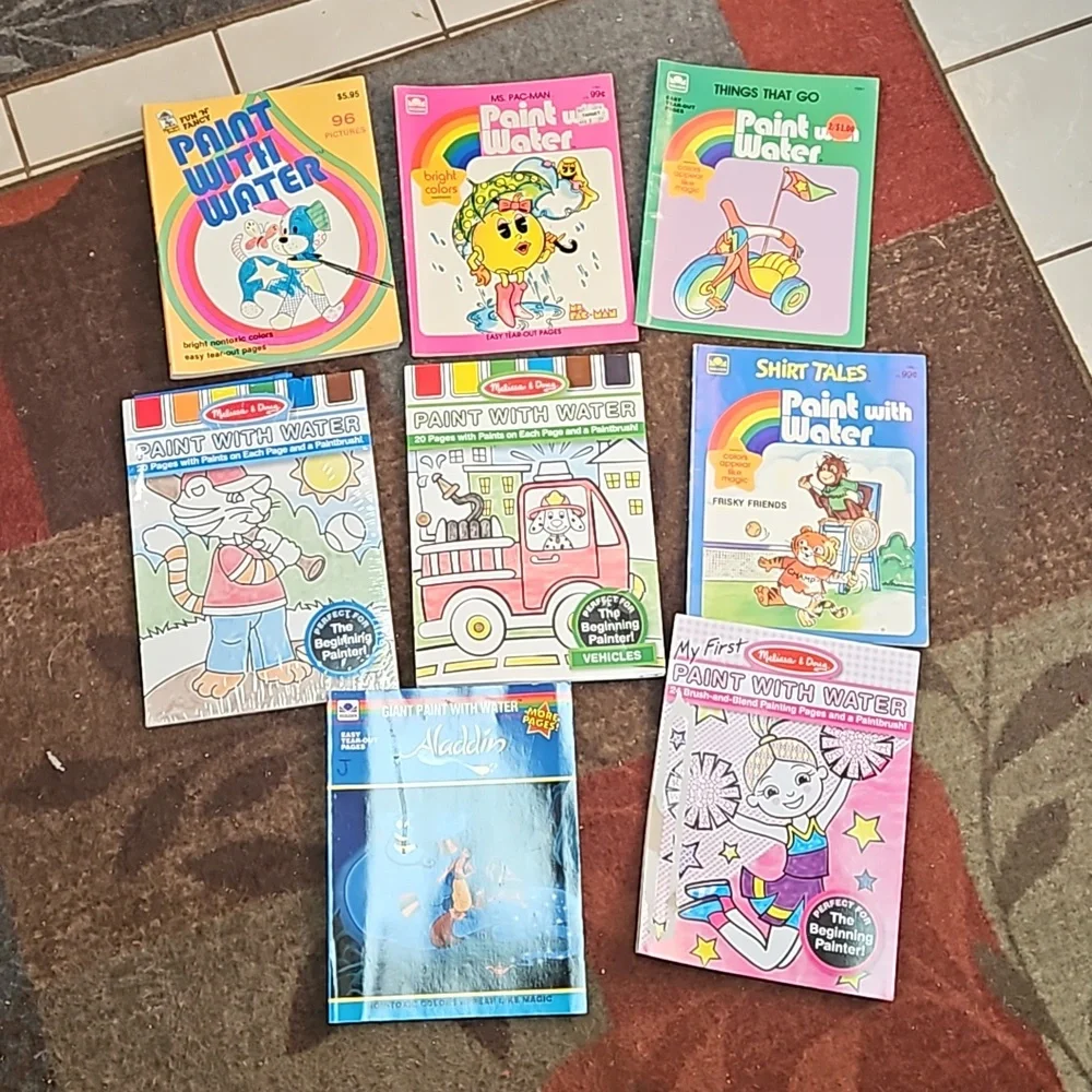 VINTAGE paint with water books for young children. Perfect for a preschool - Picture 1 of 9